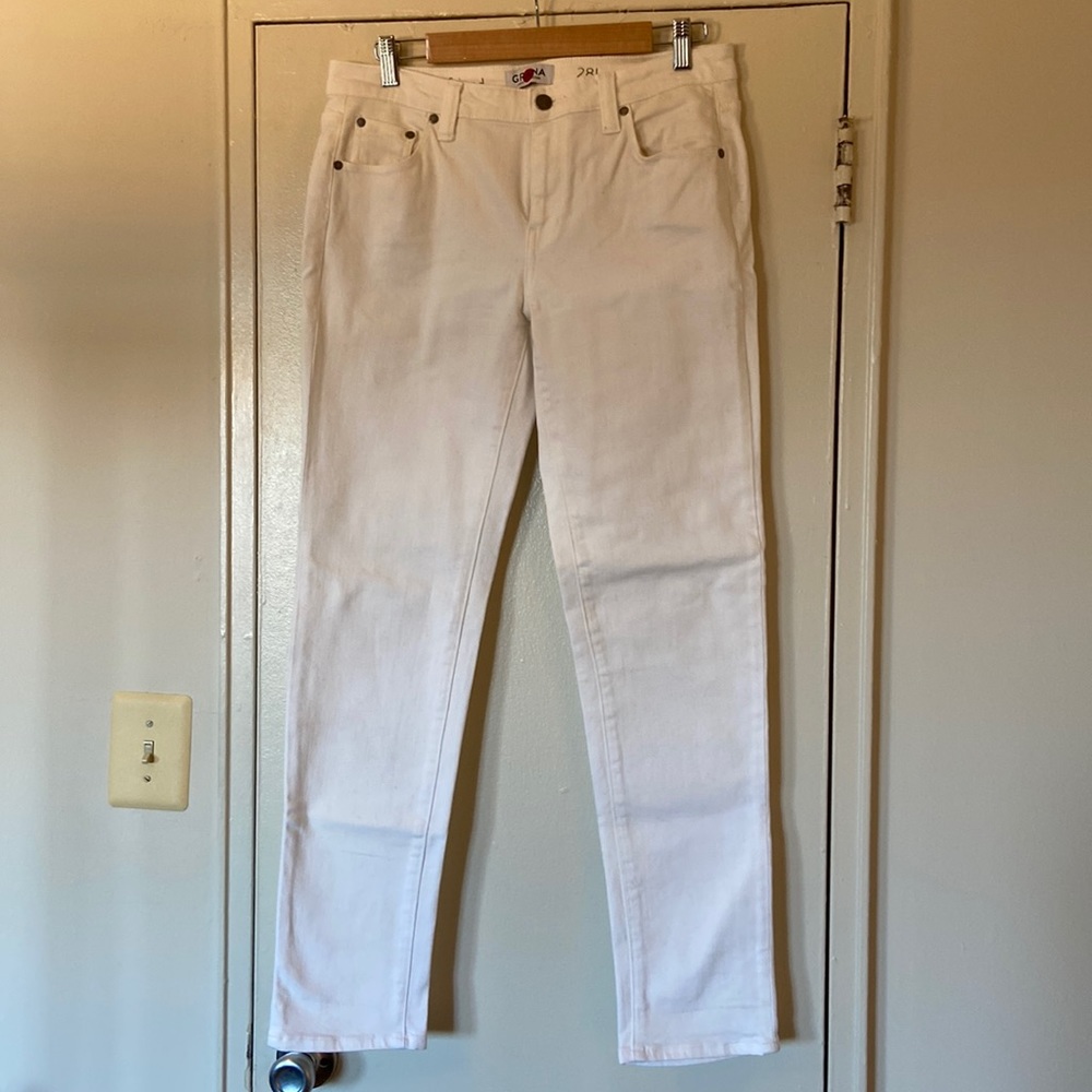 Grana slim boyfriend jean, off white